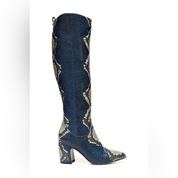 Sam Edelman Hai Women's Blue Snakeskin boots - Picture 9 of 15